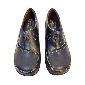 L'Artiste by Spring Step Women's Burbank Navy Clog Leather Size 41